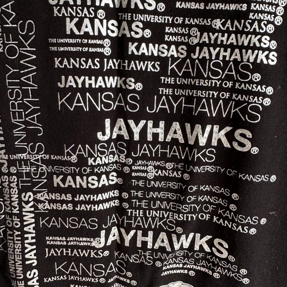 CAMPUS COUTURE Black University of Kansas Jayhawks Ladies Casual Top, M - Picture 4 of 5